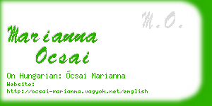 marianna ocsai business card