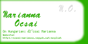 marianna ocsai business card